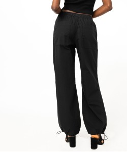 Pantalon baggy en toile de coton femme
